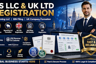 register UK ltd company and US llc with ein wyoming llc
