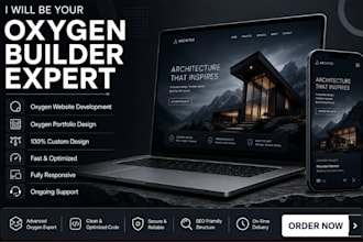 do wordpress website using oxygen builder, portfolio and oxygen expert