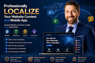 professionally localize your website content and mobile app into any language
