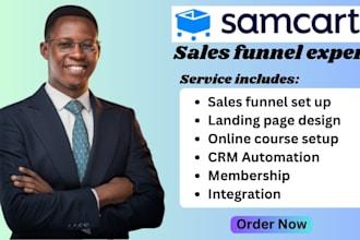 build samcart sales funnel and checkout pages that increase sales