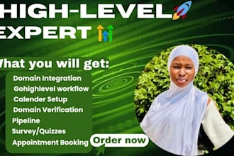 setup gohighlevel crm, pipeline, domain and API integration specialist