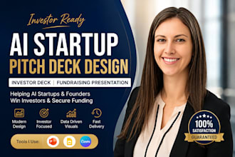ai startup pitch deck design, investor deck, fundraising presentation