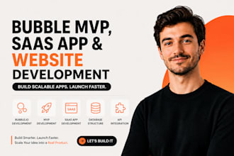 build bubble io mvp saas app and website developer