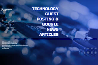 publish a technology guest post with tech backlinks