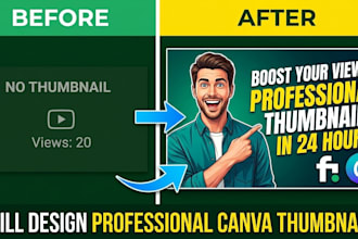 design professional youtube thumbnail and clickbait thumbnail