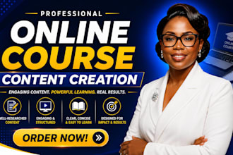 do online course content, course creation, course curriculum and training manual