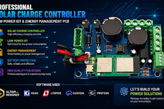 design solar charge controller, low power iot and energy management pcb