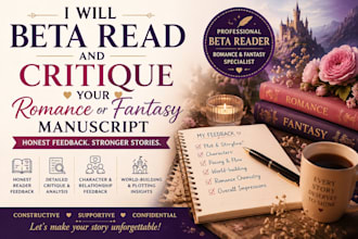 beta read critique romance beta reader fantasy professionally