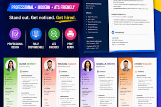 design modern ats friendly CV resume templates
