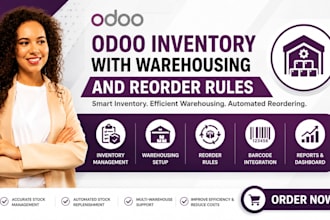 implement odoo inventory with warehousing and reorder rules
