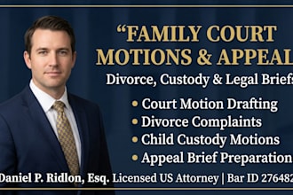 draft family court motions legal appeals and complaint briefs
