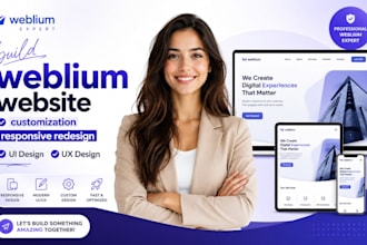 build weblium website customization responsive redesign UI design UX design