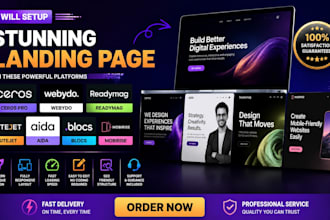 setup ceros pro webydo readymag sitejet aida blocs mobirise landing page