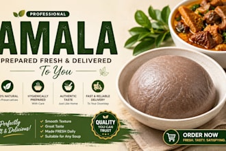 design eye catching amala food flyer and restaurant promo