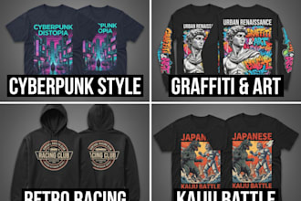 professional streetwear graphic tshirts and hoodies