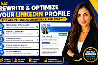 rewrite and optimize your linkedin profile for ats personal branding job search