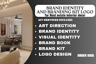 design brand identity branding kit logo art direction for realtor interior decor
