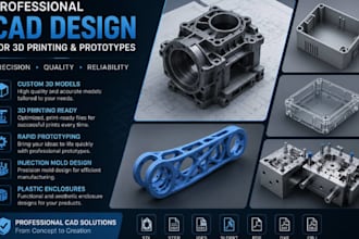 design custom 3d print models and rapid prototyping cad