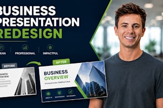 business presentation redesign for modern company and proposal presentation