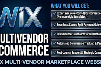 design a wix website multivendor marketplace wix ecommerce or wix velo store