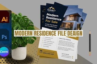 design brochure commercial for real estate property listing guide
