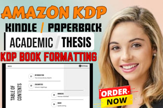 design, format academic textbook or thesis for paperback formatting amazon kdp