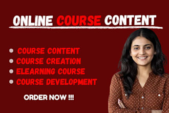 create online course course creation course content elearning course