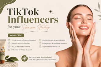 find tiktok influencers for your skincare startup