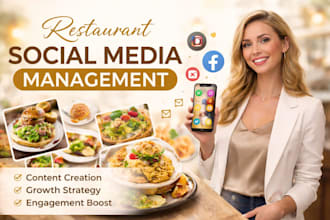 professionally manage your restaurant social media, boost engagement
