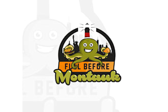 design modern mascot food blog based logo