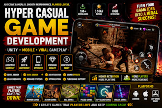 create hyper casual unity mobile game for android and ios
