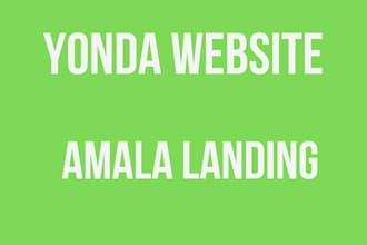 design yonda landing page setup product page amala ewedu website