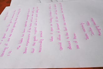 write anything with my beautiful handwriting