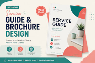 design a service guide or service brochure for your business