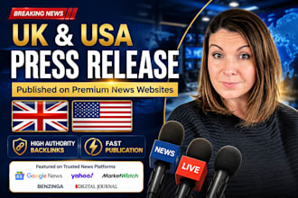 do PR distribution for UK press release and USA press release