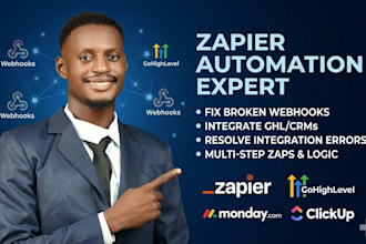 fix zapier webhook, zapier API integration, ghl domain, zapier automation expert