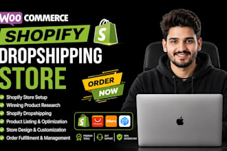 do shopify wordpress woocommerce dropshipping store website design alidropship