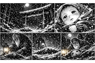 do anime comic book illustration superhero comic strip, avatar design, manga art