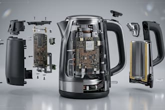 create smart kitchen coffee kettle altium  kicad pcb housing enclosure