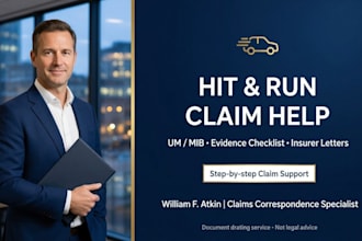 provide expert assistance and letters for your hit and run insurance claim