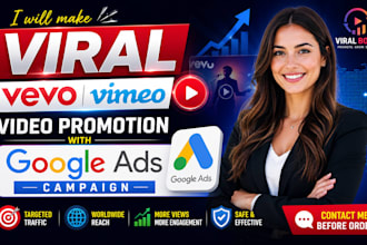 make viral vevo vimeo video promotion with google ads campaign