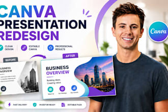 canva presentation redesign for modern editable business and startup slides