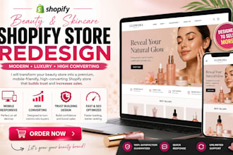 redesign your skincare or beauty shopify store for better sales mobile homepage