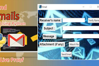 build web scraping bot, gmail bot, sms bot, email bot, sender bot, alert bot