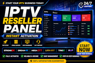 activate premium reseller panel, strong8k,dream4k, mega ott, lion ott, trex, sup