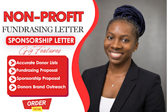 help you with a nonprofit fundraising letter and sponsorship letter