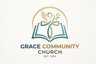 design a unique and modern ministry or church logo