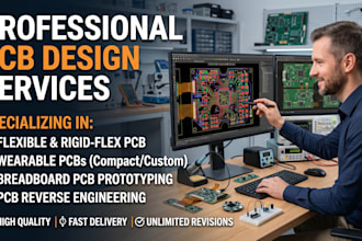 design flexible, rigid flex pcb wearable pcb, breadboard and reverse engineering