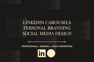design luxury linkedin posts carousels and personal branding content