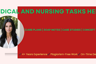 write nursing case studies, concept maps and progress notes